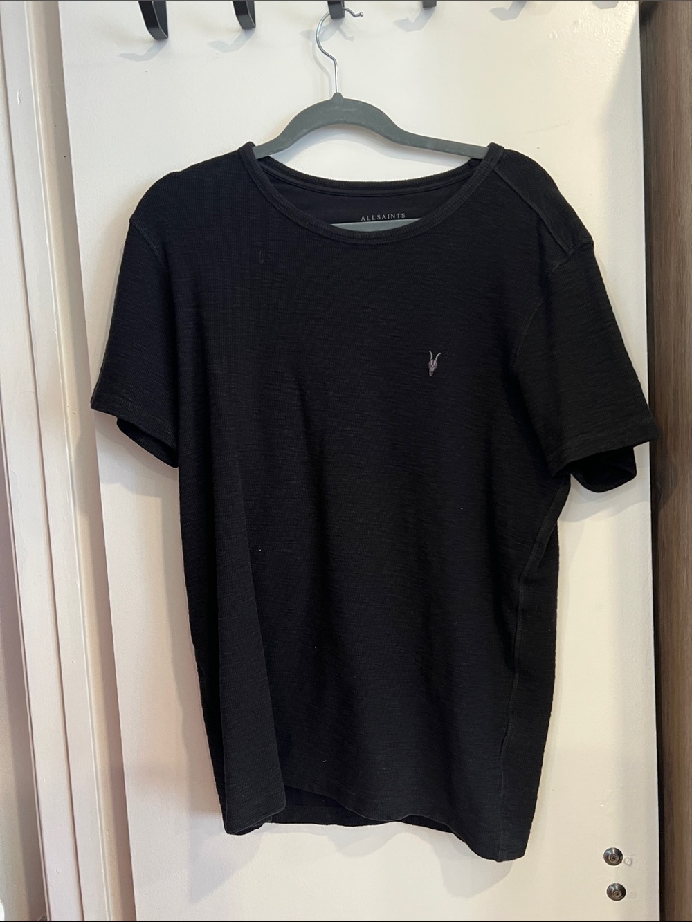 All Saints Black Short-Sleeve Crew Neck Tee